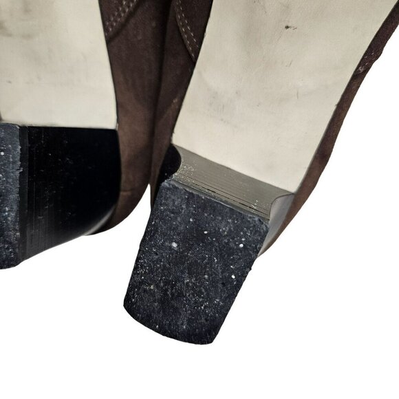 Magdesians California Women's Brown Suede Block Heel‎ Shoes 9.5 Neutral Workwear - Picture 14 of 15